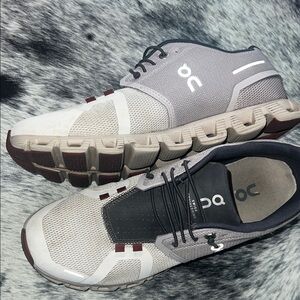 On Running women’s Gray and Burgundy Athletic Shoes